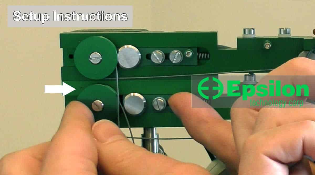 elastomer tension testing extensometer Model 3800 setup video