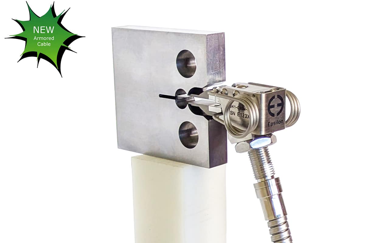 COD gage for elevated temperature model 7641 Gen3 with CT specimen featured